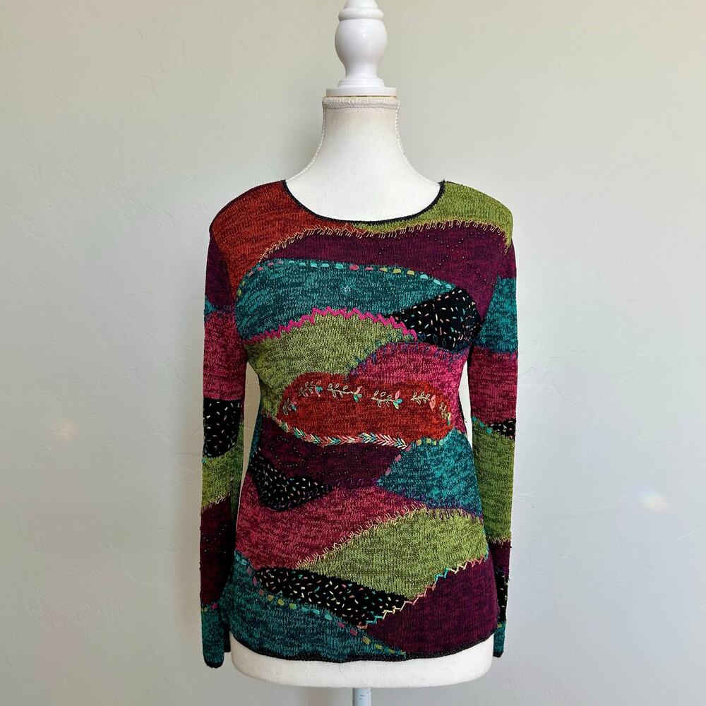 y2k patchwork sweater!